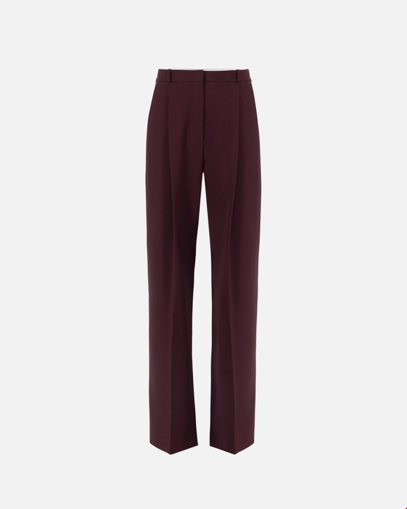 Trousers in lightweight crepe fabric with darts,  Elisabetta Franchi.