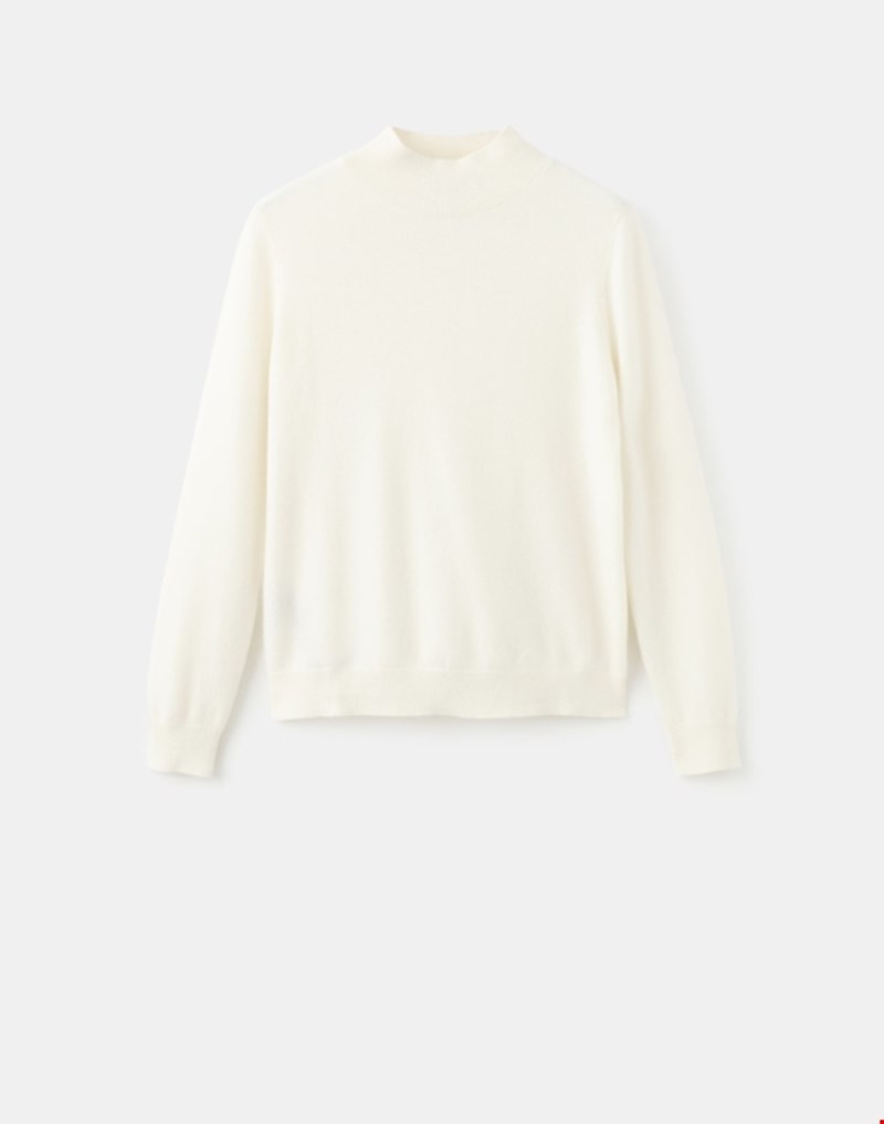 Πουλόβερ 100% κασμίρ γιακάς perkins, Mango