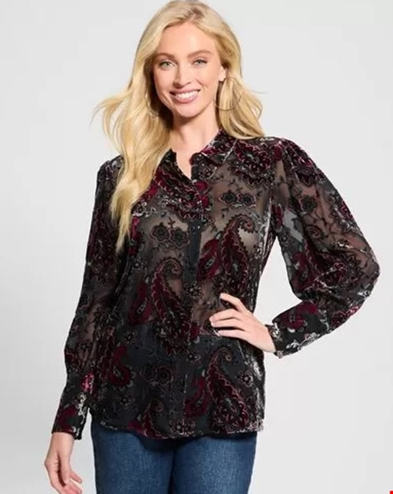 Γυναικείο Μακρυμάνικο Πουκάμισο Guess favela.gr