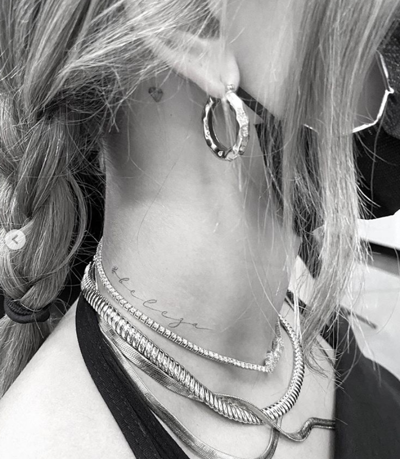 Hailey Bieber tattoo