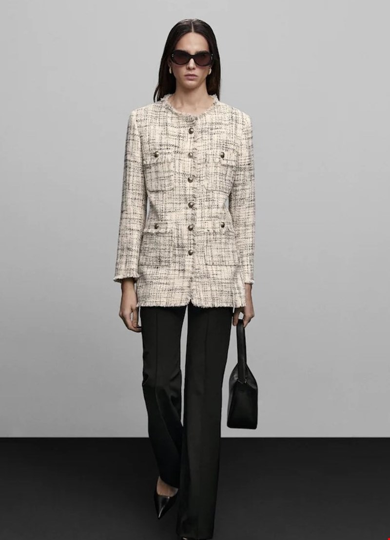 Μακριά ζακέτα με χρυσαφί κουμπιά, Massimo Dutti