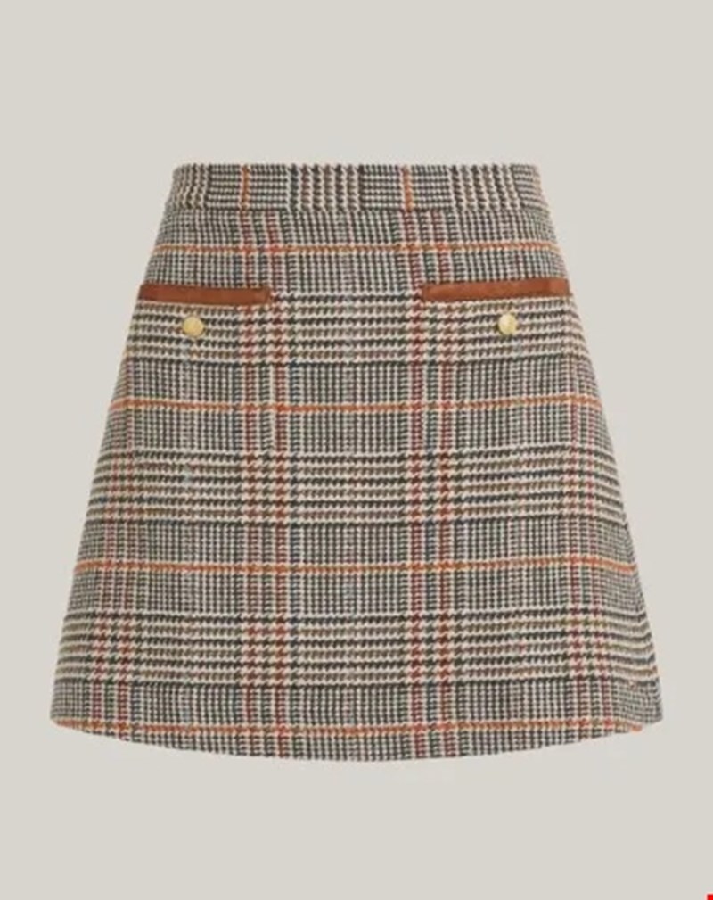 Καρό μίνι φούστα από tweed Tommy Hilfiger