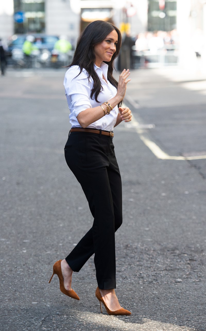 Meghan Markle Wears Designs from Her Own Line to Launch Her Capsule Collection