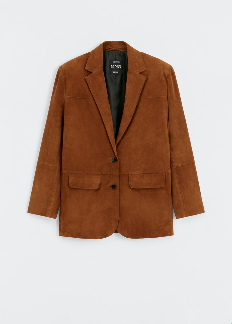 suede blazer mango