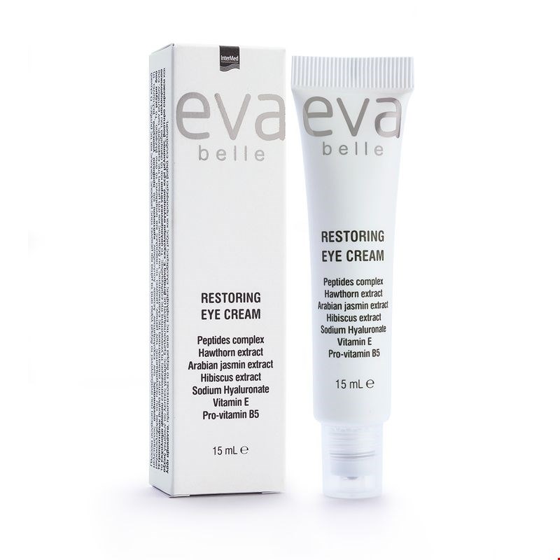 Συσκευασία του προϊόντος Eva Belle RESTORING EYE CREAM από την InterMed.