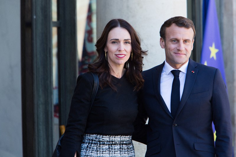 Jacinda Ardern Emmanuel Macron