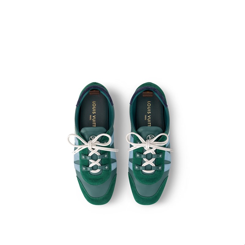 GREEN NAPPA _ SUEDE LV SNEAKERINA