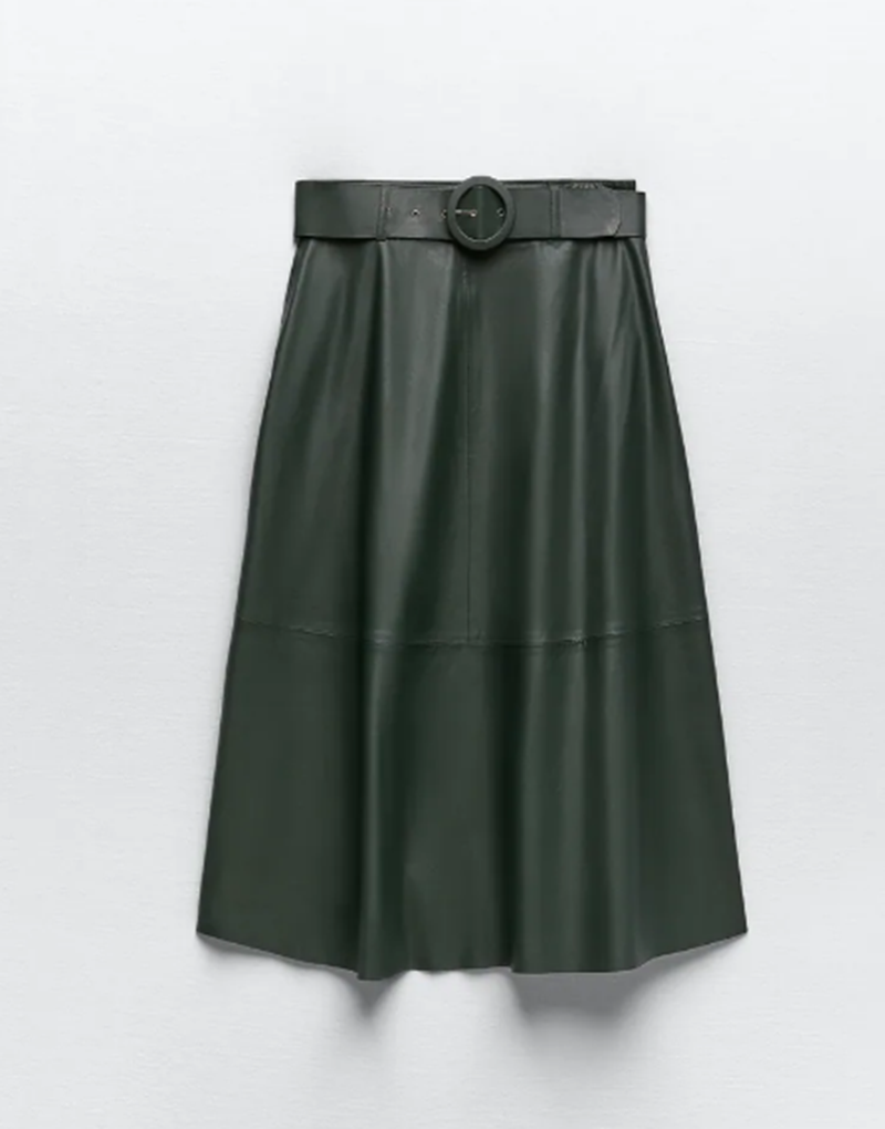 Φούστα με όψη δέρματος Zara