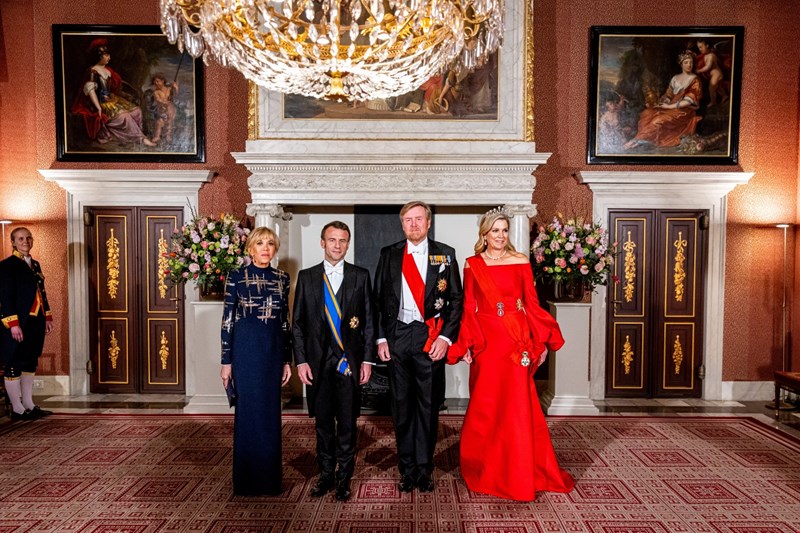 Brigitte Macron, Emmanuel Macron, Βασιλιάς Willem Alexander, Βασίλισσα Maxima