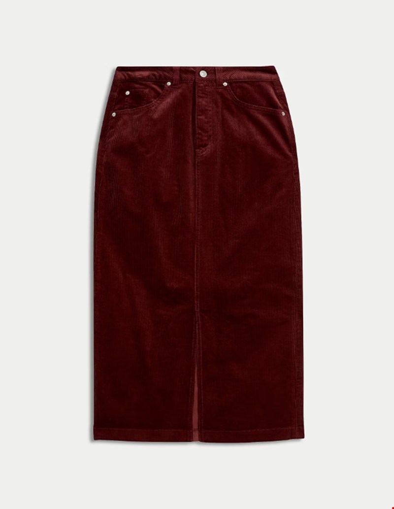 Μίντι φούστα από κοτλέ ύφασμα, Marks and Spencer