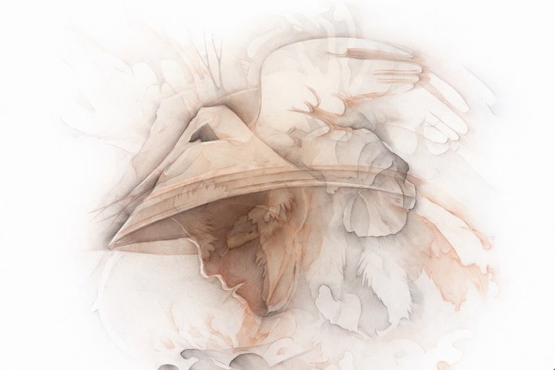 Ερμαϊκό Σύμπλεγμα, 2025 ( σκόνες σε χαρτί | 55x 68 εκ.)