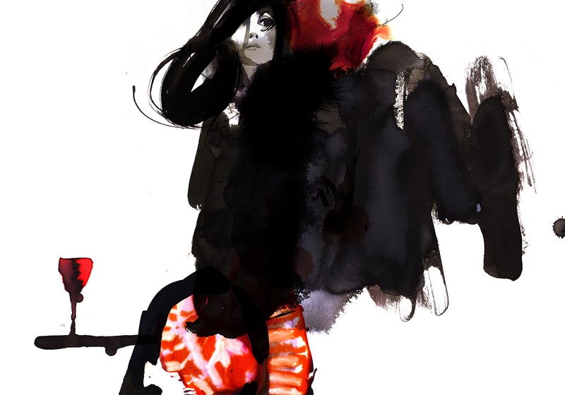 Μαίρη Συνατσάκη fashion meets art sketch