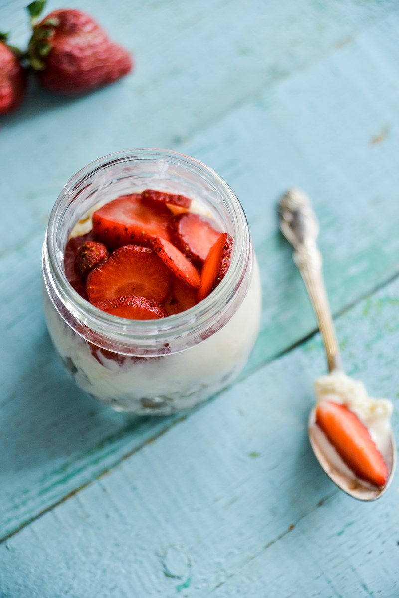 trifle με φράουλα