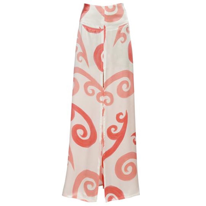 Peacock Pink Split-front Skirt Themis Z