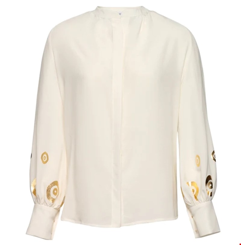 Kouros Gold Silk Shirt Themis Z