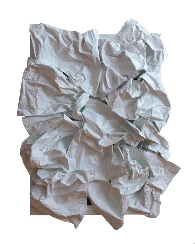Pumping Bags VI (2020), Mixed media on canvas