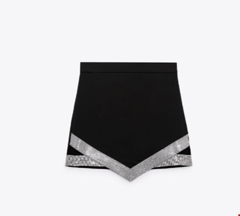 Mini φούστα με γυαλιστερές λεπτομέρειες Zara