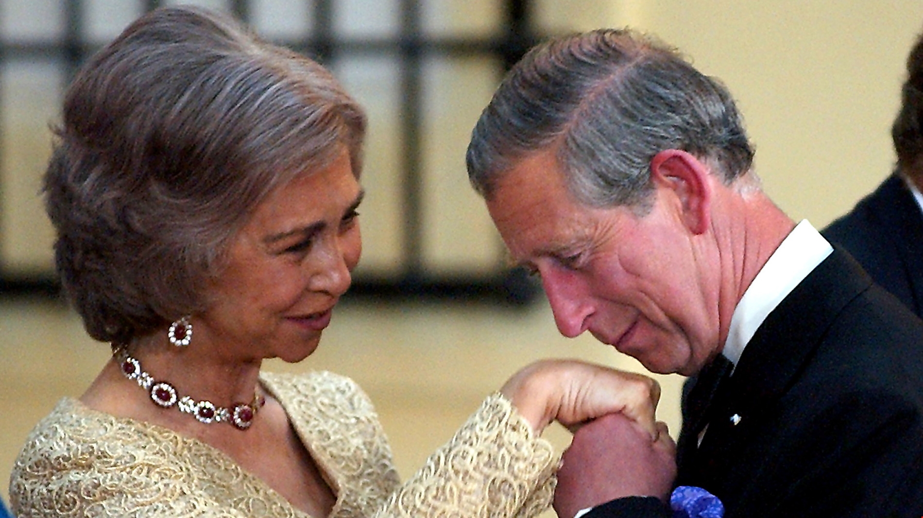 Σοφία της Ισπανίας | Το ιδιαίτερο Valentino φόρεμα που επέλεξε στο δείπνο του Χρυσού Ιωβηλαίου της βασίλισσας Ελισάβετ το 2002