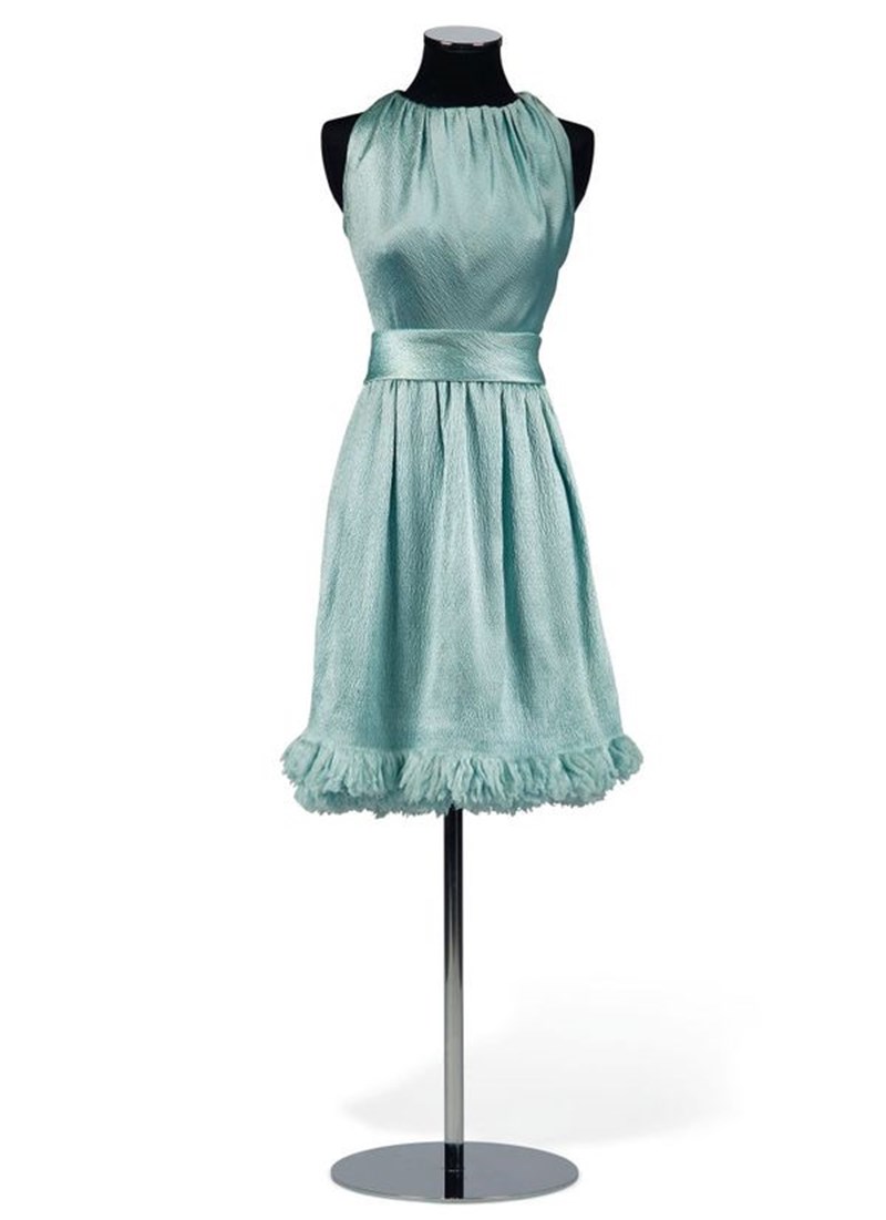 blue-satin-givenchy-cocktail-dress.