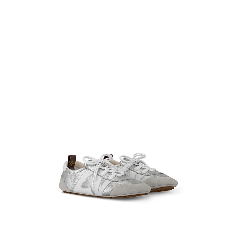 SILVER METALLIZED GRAINED CALF LV SNEAKERINA