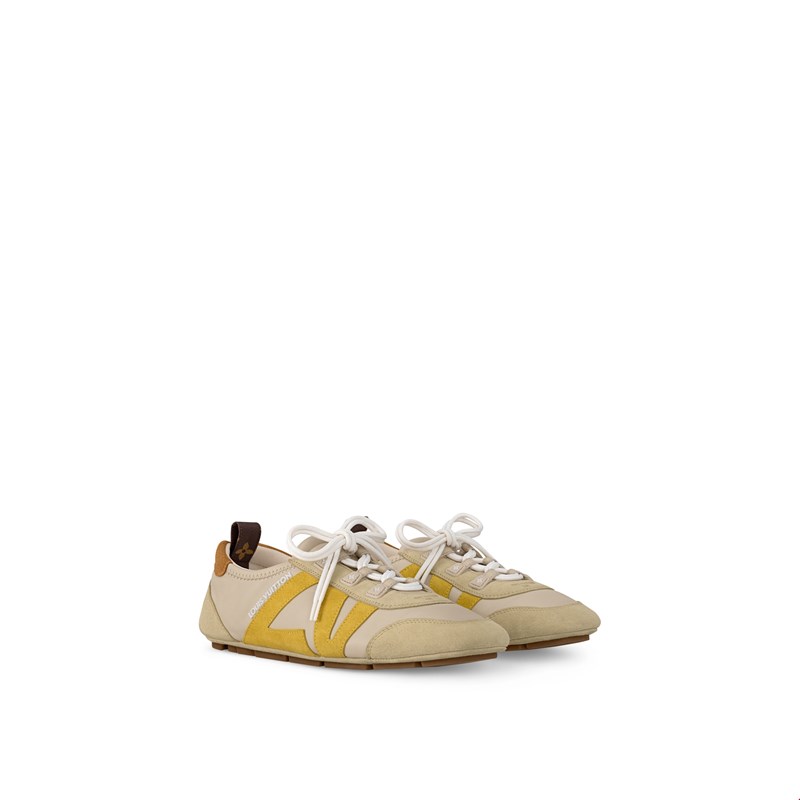 BEIGE SUEDE _ YELLOW NAPPA LV SNEAKERINA