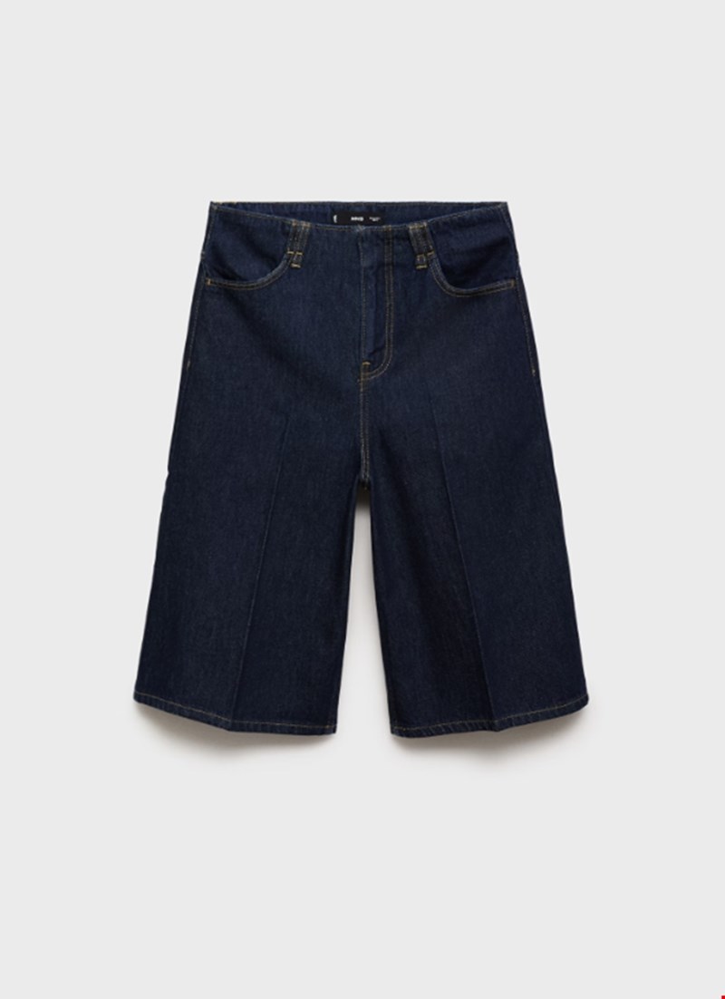 Βερμούδα denim jorts μεσαία μέση, Mango