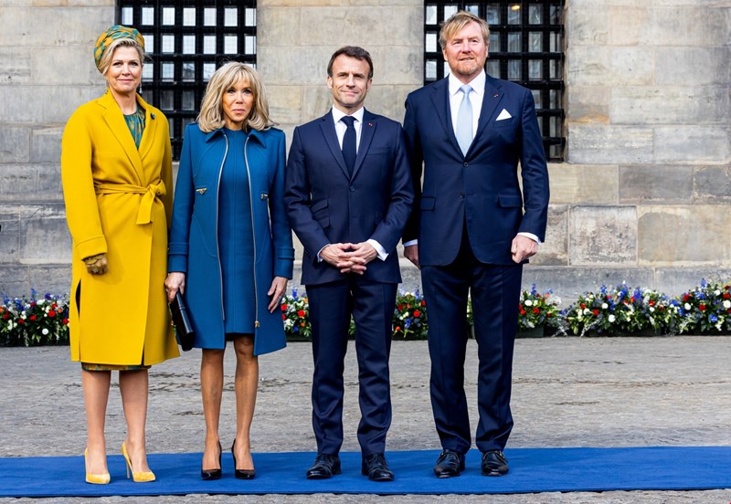 Βασίλισσα Maxima, Brigitte Macron, Emmanuel Macron, Βασιλιάς Willem Alexander