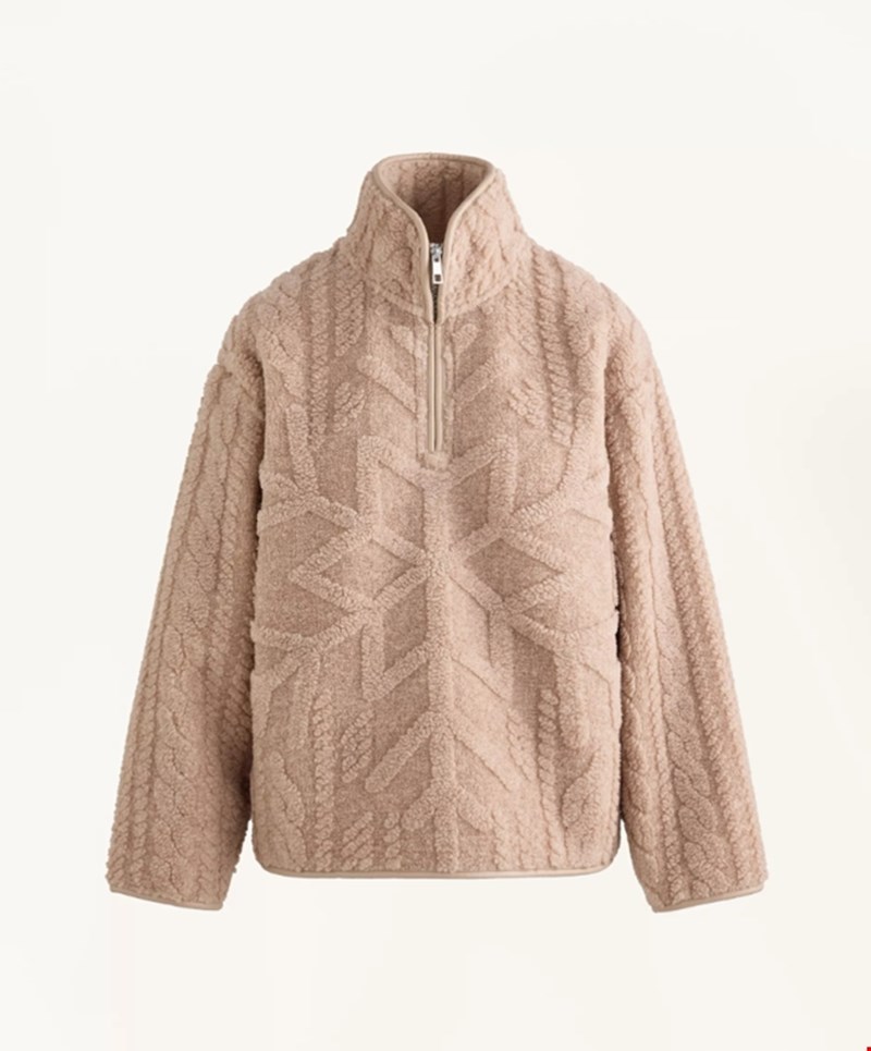 Φούτερ από συνθετικό μαλλί προβάτου με τύπωμα νιφάδας χιονιού, Oysho