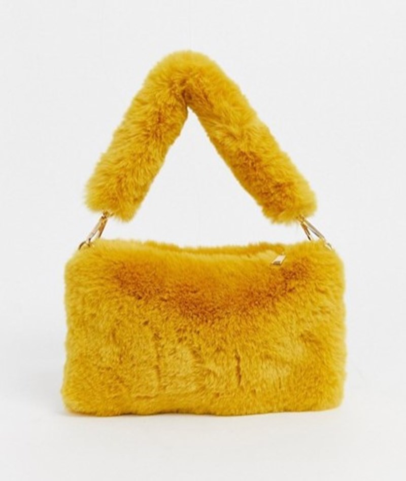 faux fur τσάντα ώμου, Asos