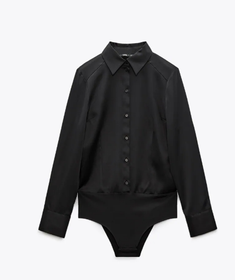 Σατινέ κορμάκι με βάτες Zara