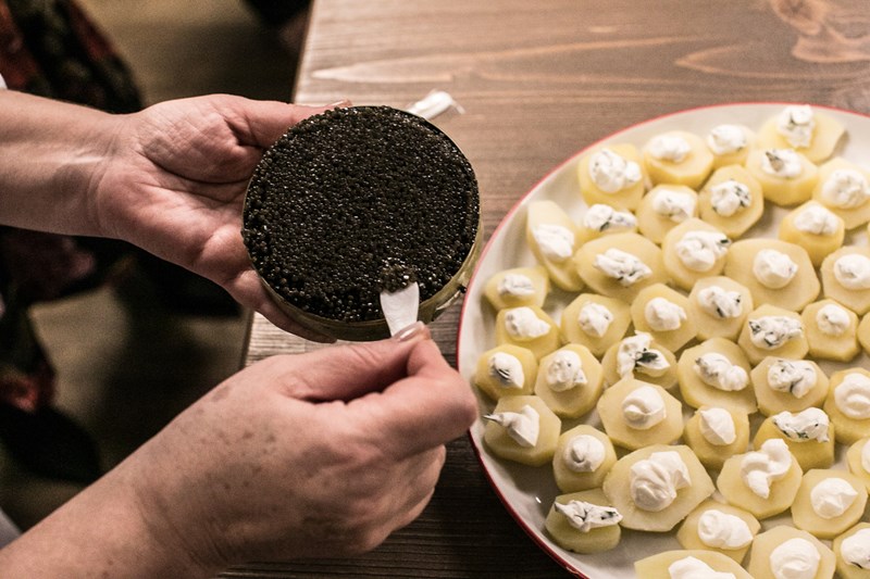 πατάτες με χαβιάρι