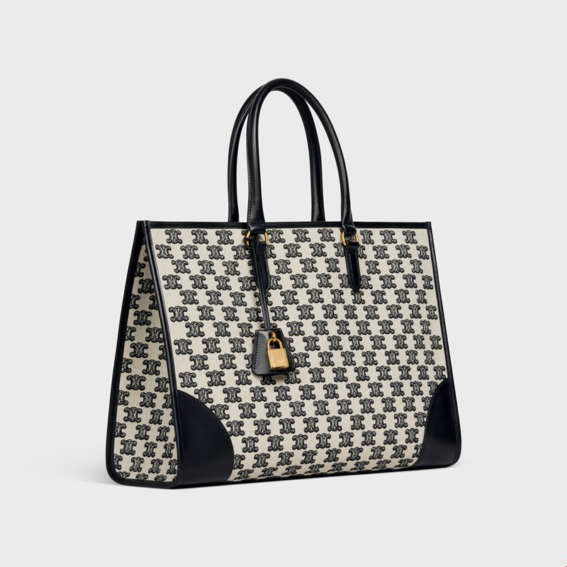 Horizontal Cabas in Textile with Triomphe Embroidery του οίκου Celine