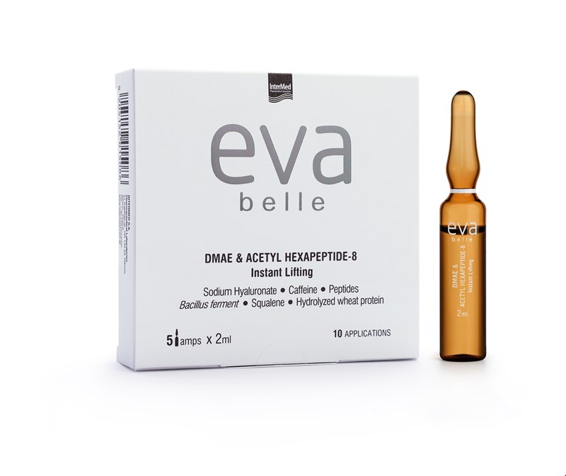 Συσκευασία του προϊόντος Eva Belle DMAE & ACETYL HEXAPEPTIDE-8 της InterMed.