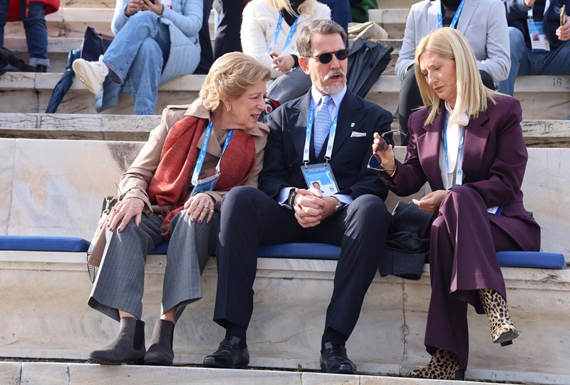 Παναθηναϊκό Στάδιο-Τελετή Παράδοσης της Ολυμπιακής Φλόγας: Άννα Μαρία-Παύλος Ντε Γκρες-Marie Chantal