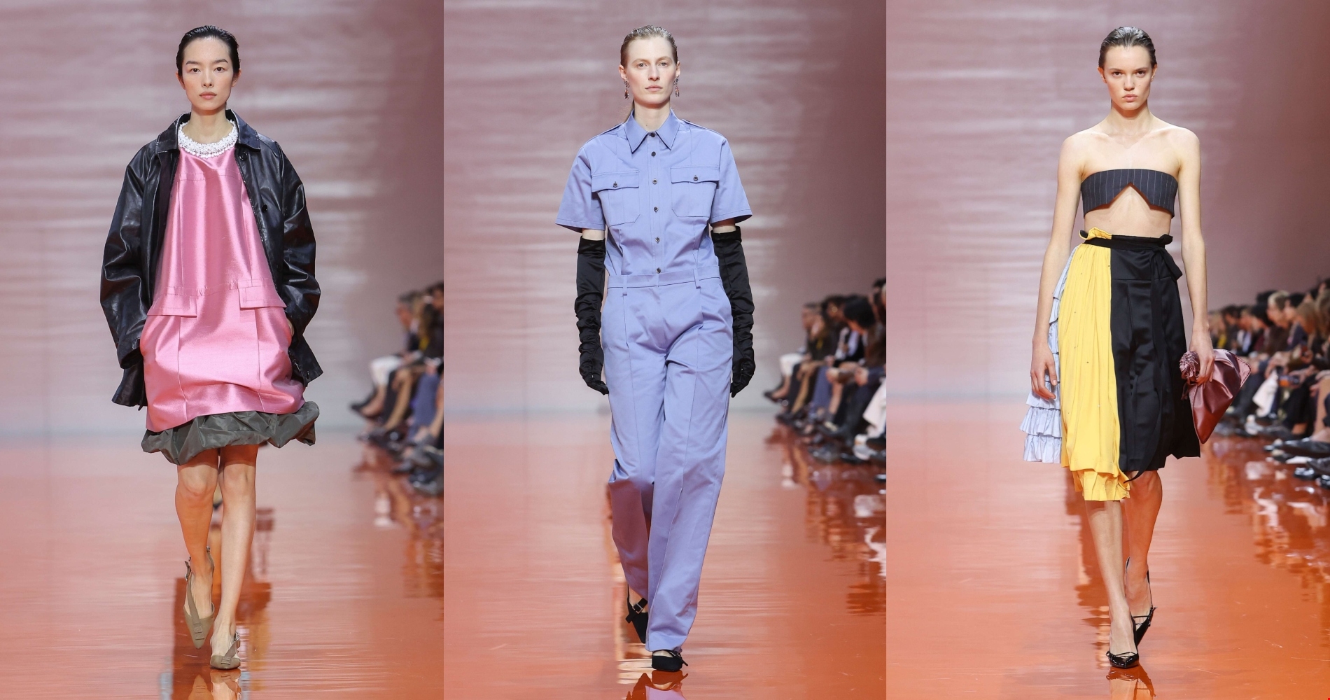 Bottega Veneta SS26 | Sleek hair, αυστηρά σινιόν και no-makeup makeup looks πλαισίωσαν ιδανικά το σχεδιαστικό ντεμπούτο της Louise Trotter - εικόνα 1