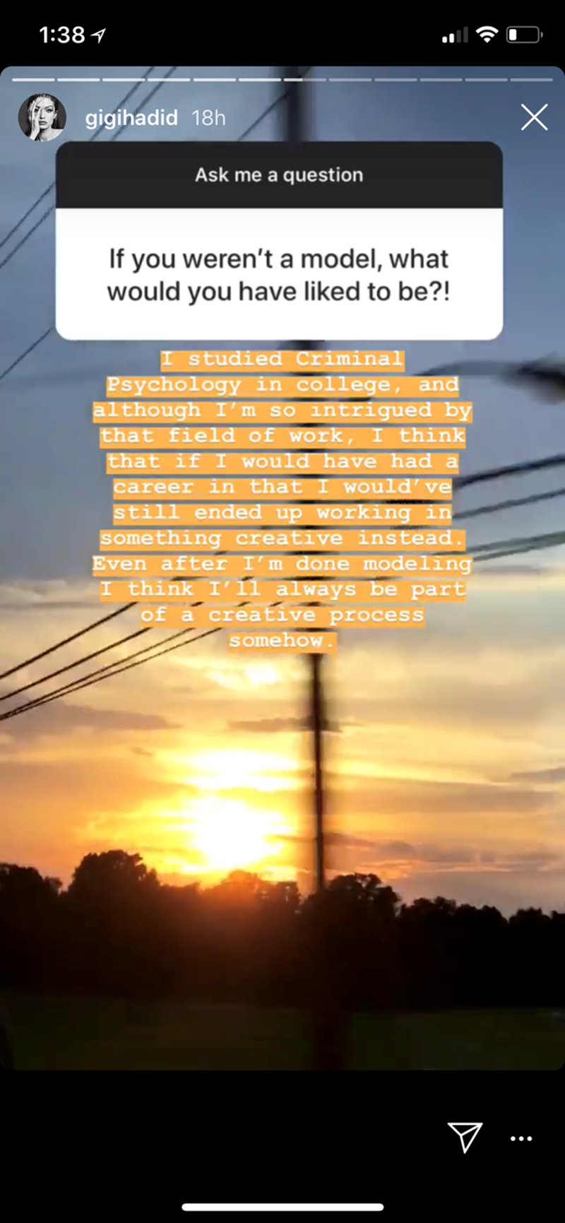 gigi hadid post