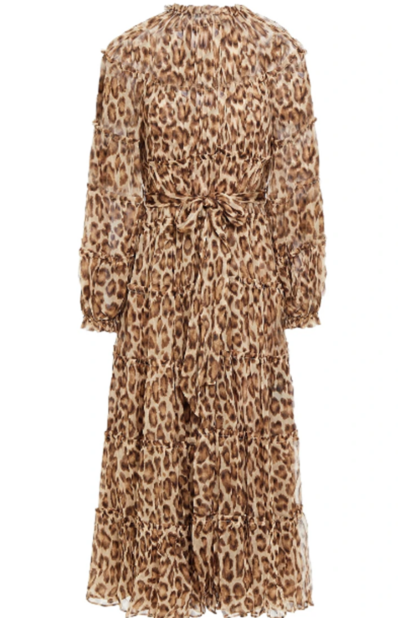 Μεταξωτό μίντι φόρεμα leopard-print, Zimmermann.