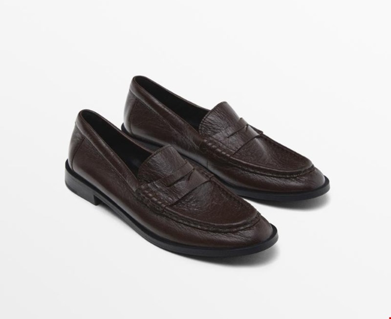 Δερμάτινα μοκασίνια Massimo Dutti