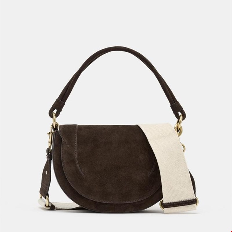 Δερμάτινη τσάντα χιαστί, Zara