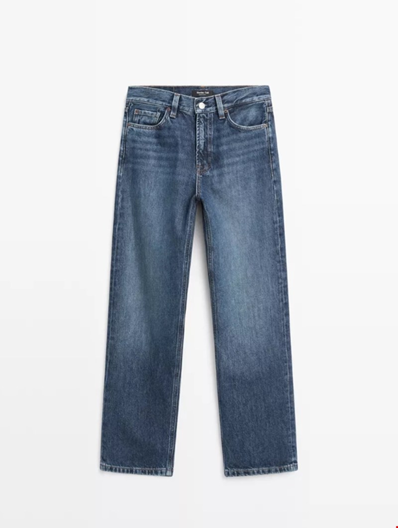 Τζιν ψηλόμεσο παντελόνι σε ίσια γραμμή, Massimo Dutti