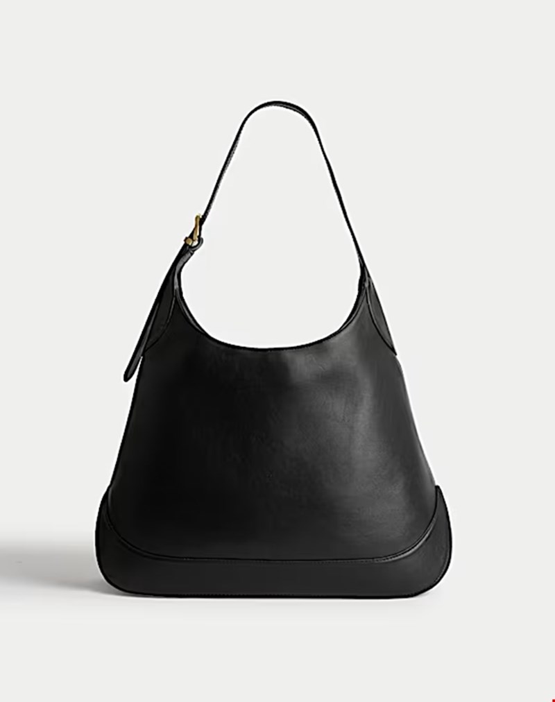 Δερμάτινη τσάντα ώμου με λαβή στο επάνω μέρος, Marks&Spencer