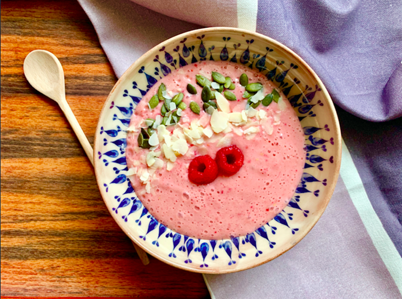 Πρωινό smoothie με raspberry