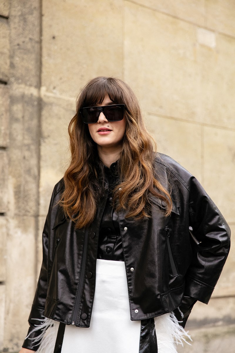 leather jacket / street style