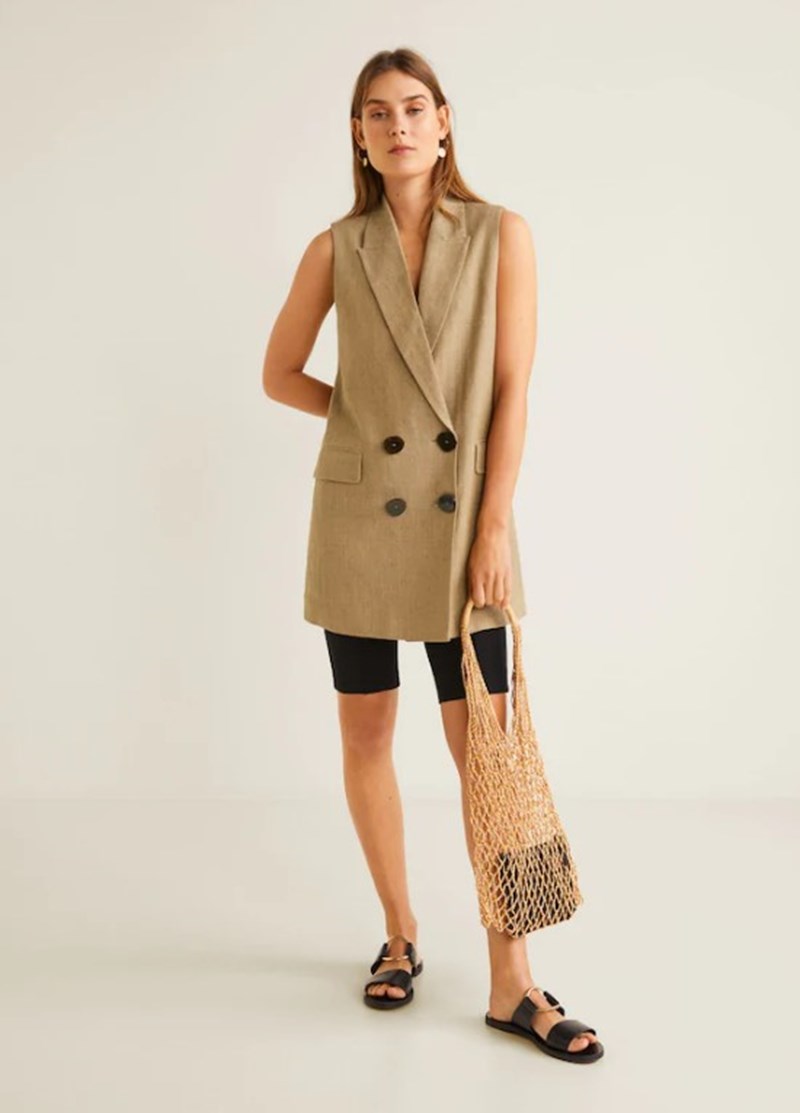 λινό γιλέκο, Mango