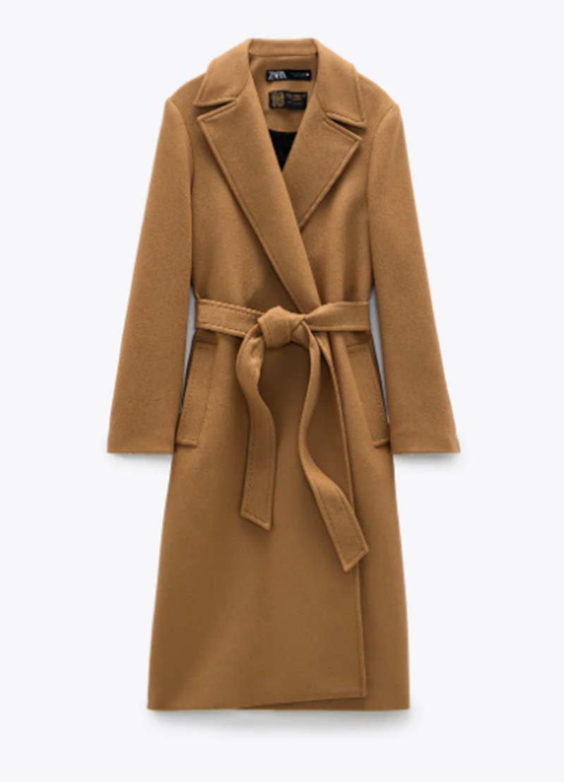 παλτό με ζώνη, Zara