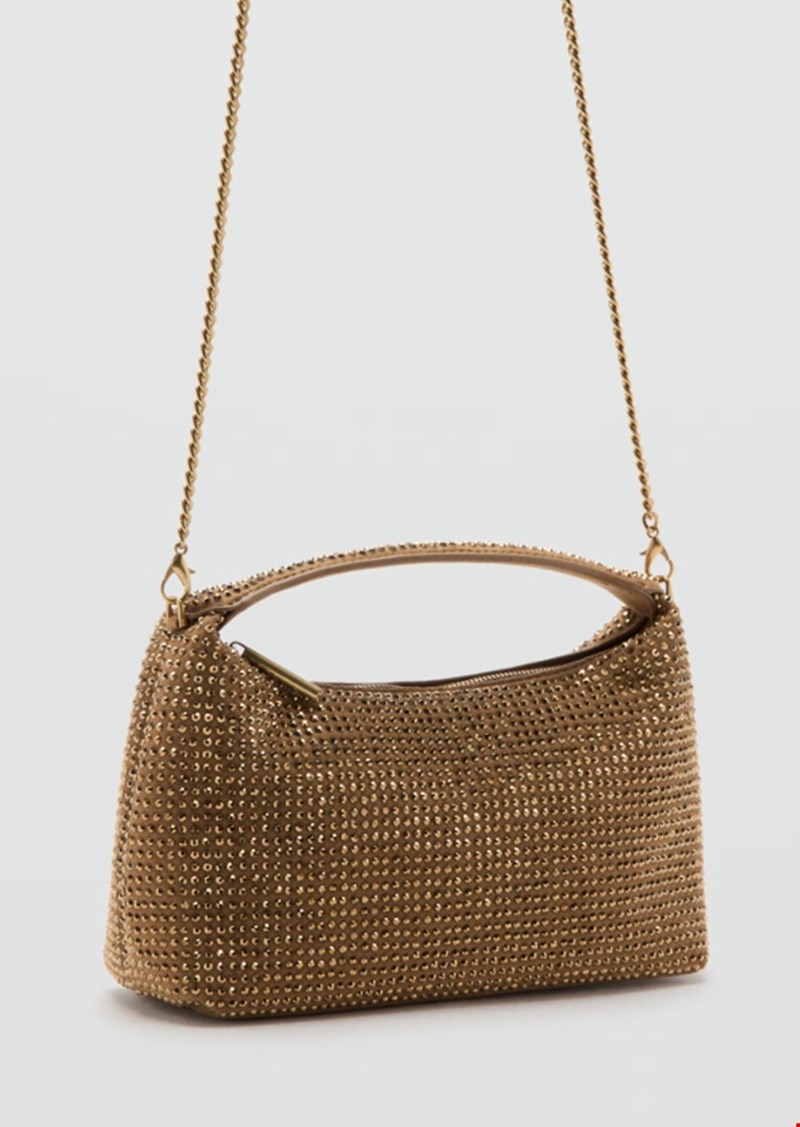 Τσάντα χειρός με στρας, Mango