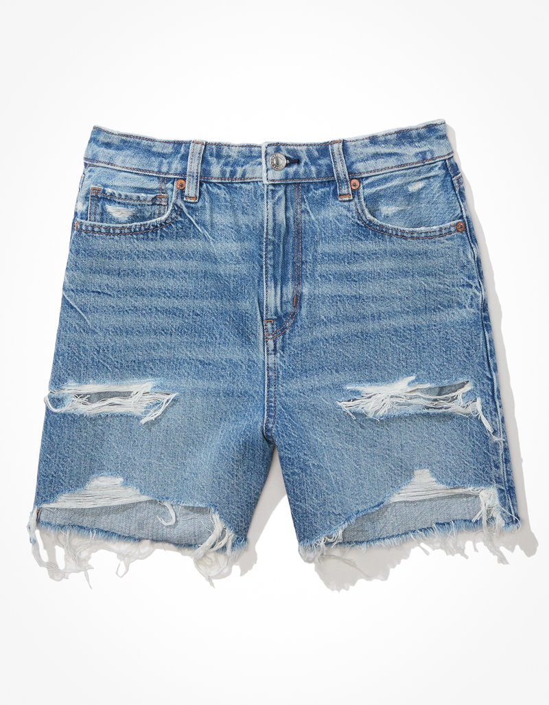 AE Denim Baggy Mom Shorts