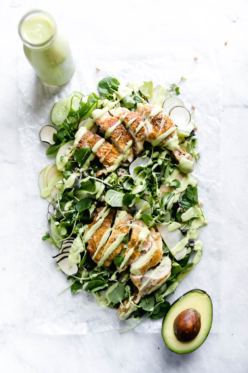 Chicken-Salad-with-Creamy-Avocado-Dressing