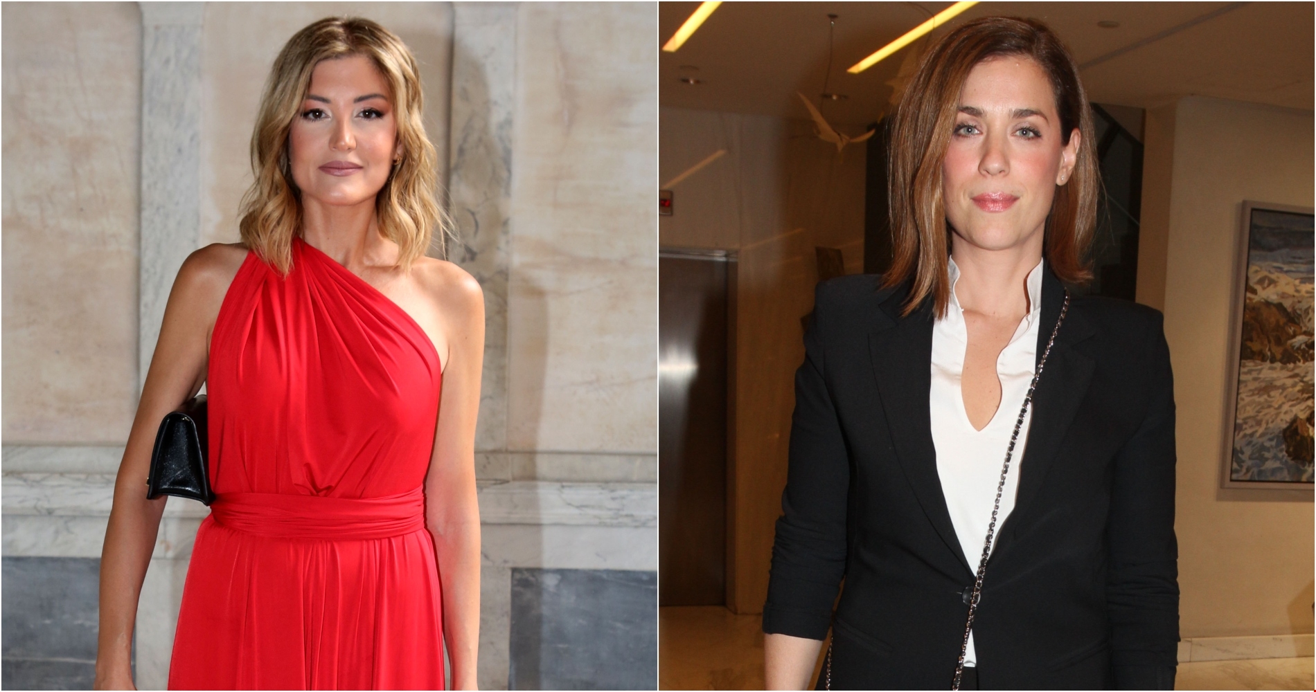 Η Εύα Αντωνοπούλου και η Ράνια Τζίμα με το ίδιο κοστούμι σε πράσινο lime χρώμα