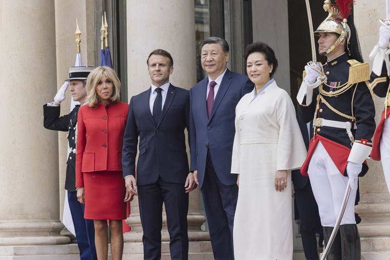 Emmanuel Macron Brigitte Macron Xi Jinping Peng Liyuan
